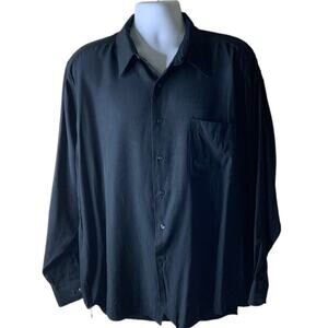 Arrow Dress Shirt Mens XL Ultra Silk Long Sleeve Chest Pocket Button Up Formal